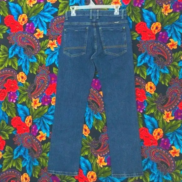 NEW BOY’S BLUE JEANS WRANGLER SLIM STRAIGHT FLEX SIZE 16 REGULAR WRANGLERS PANTS - Picture 3 of 5